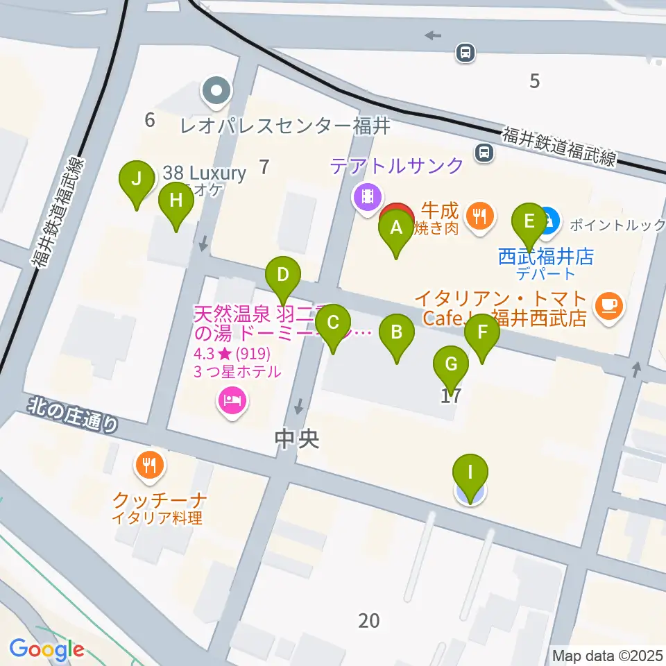 テアトルサンク周辺の駐車場・コインパーキング一覧地図
