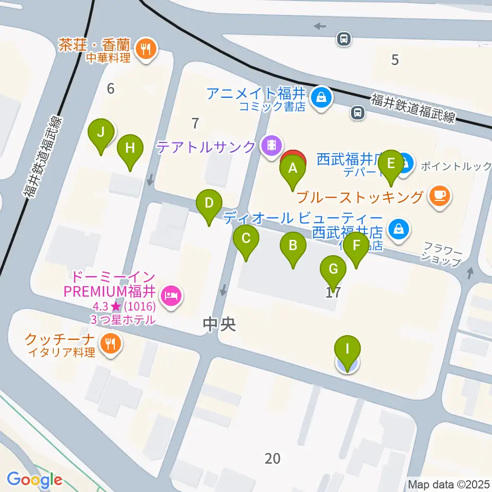 テアトルサンク周辺の駐車場・コインパーキング一覧地図