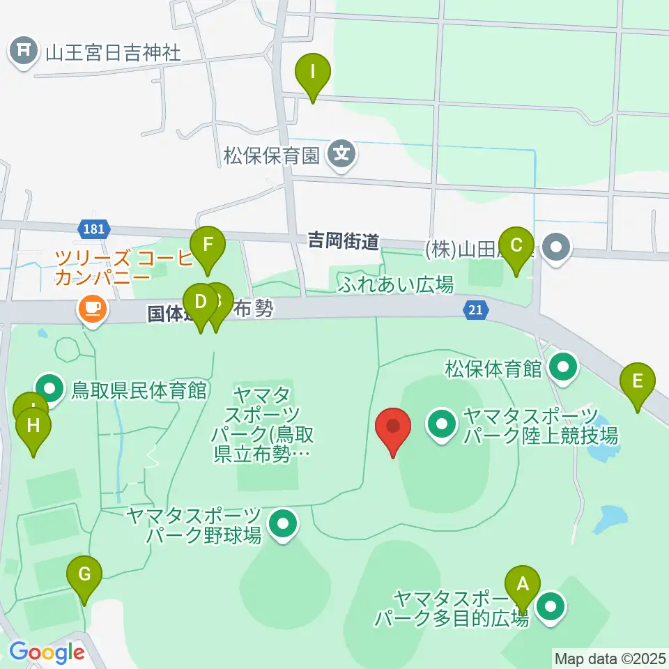 ヤマタスポーツパーク陸上競技場周辺の駐車場・コインパーキング一覧地図