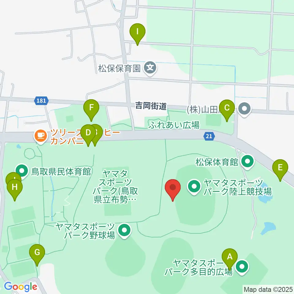 ヤマタスポーツパーク陸上競技場周辺の駐車場・コインパーキング一覧地図