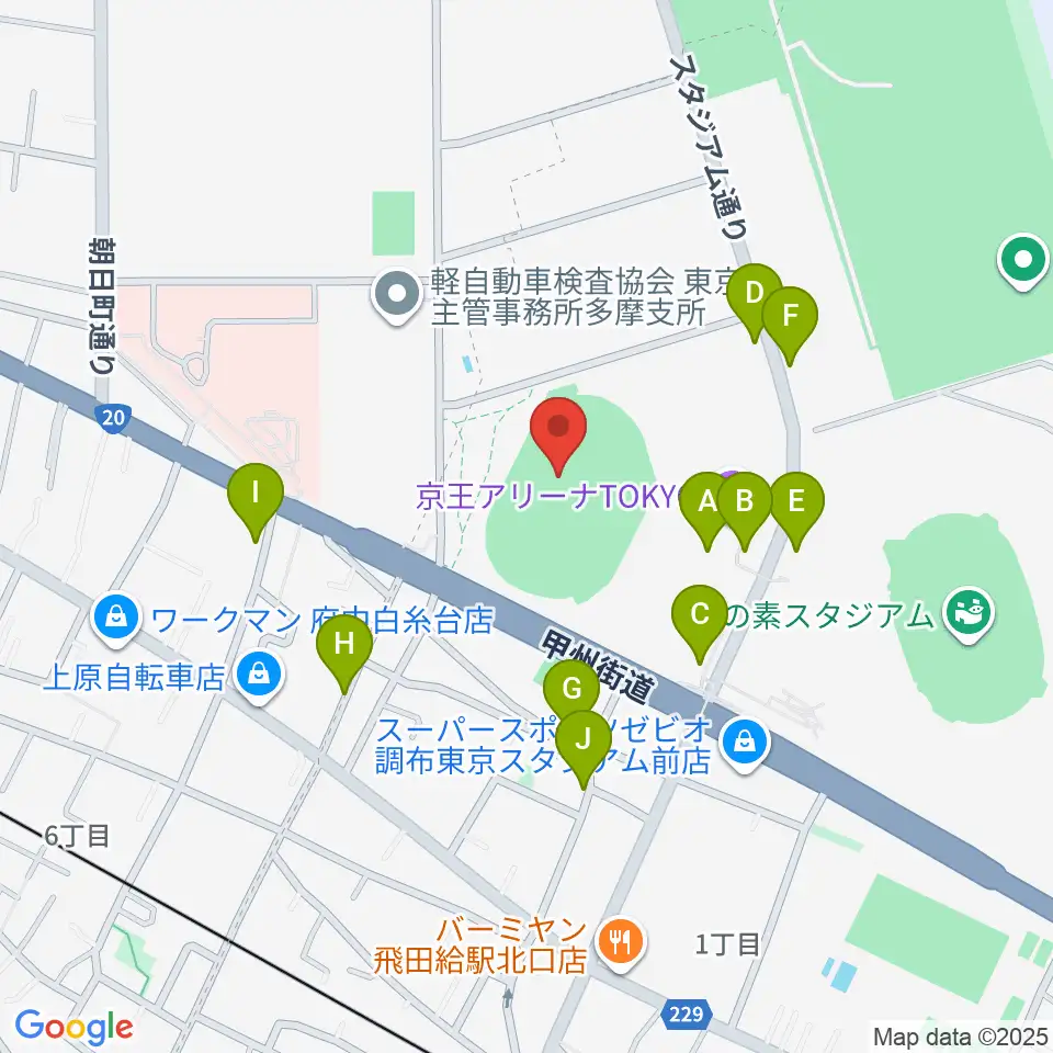 AGFフィールド周辺の駐車場・コインパーキング一覧地図