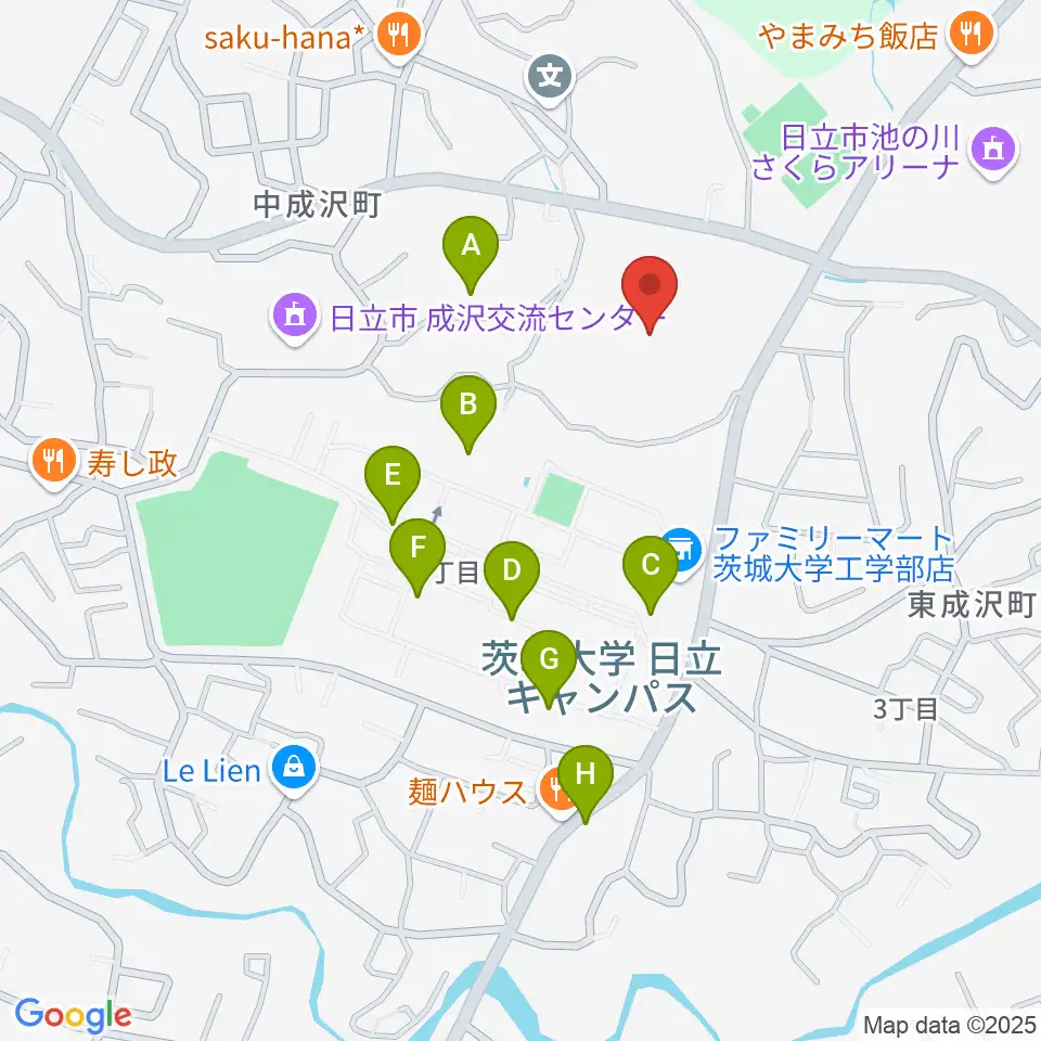 日立市民運動公園野球場周辺の駐車場・コインパーキング一覧地図