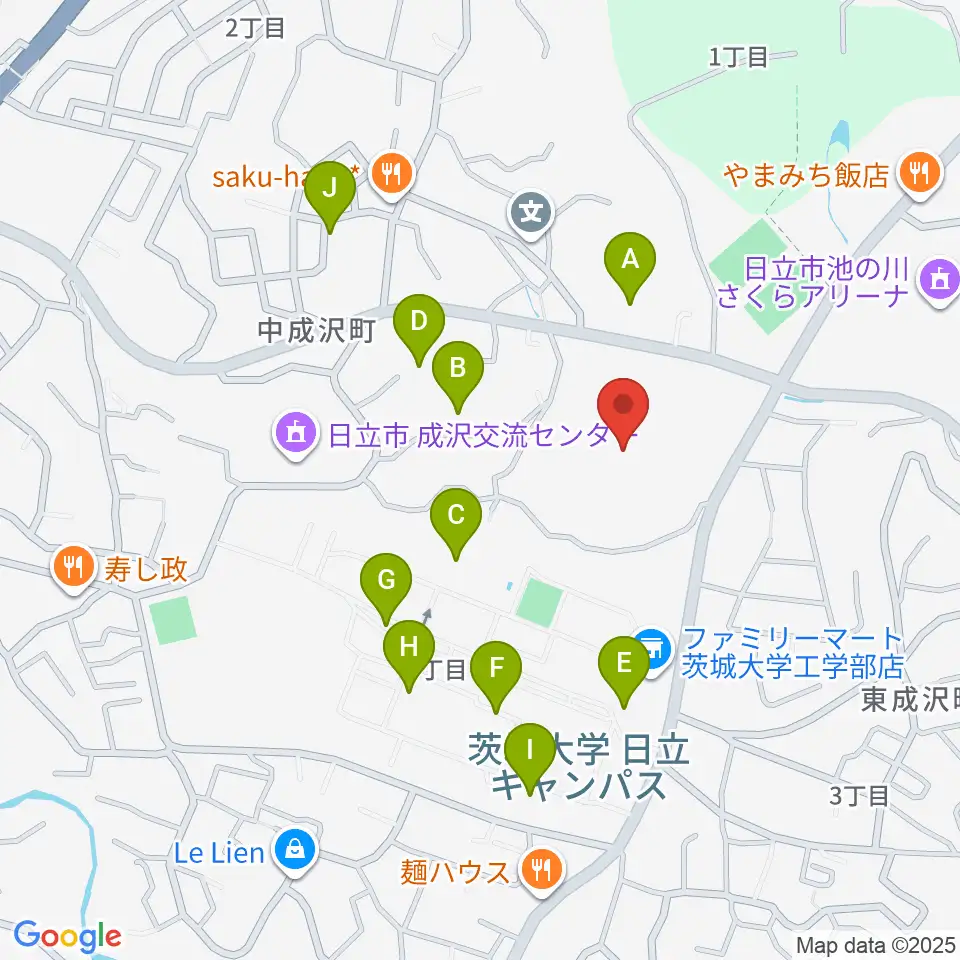 日立市民運動公園野球場周辺の駐車場・コインパーキング一覧地図