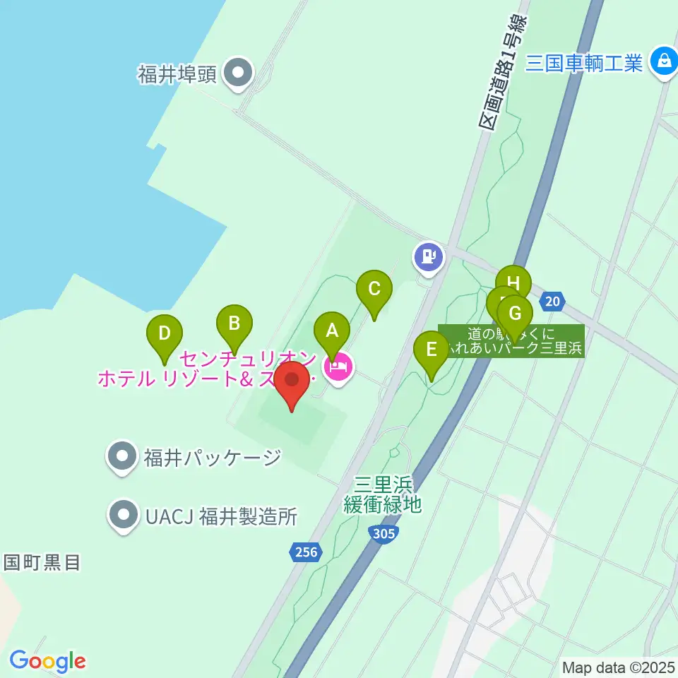 テクノポート福井スタジアム周辺の駐車場・コインパーキング一覧地図