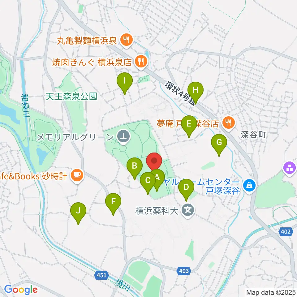 俣野公園・横浜薬大スタジアム周辺の駐車場・コインパーキング一覧地図