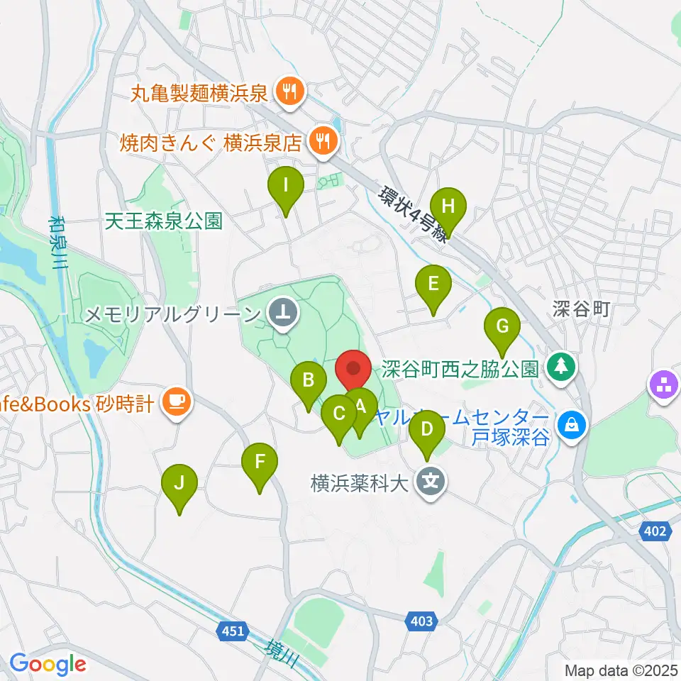 俣野公園・横浜薬大スタジアム周辺の駐車場・コインパーキング一覧地図