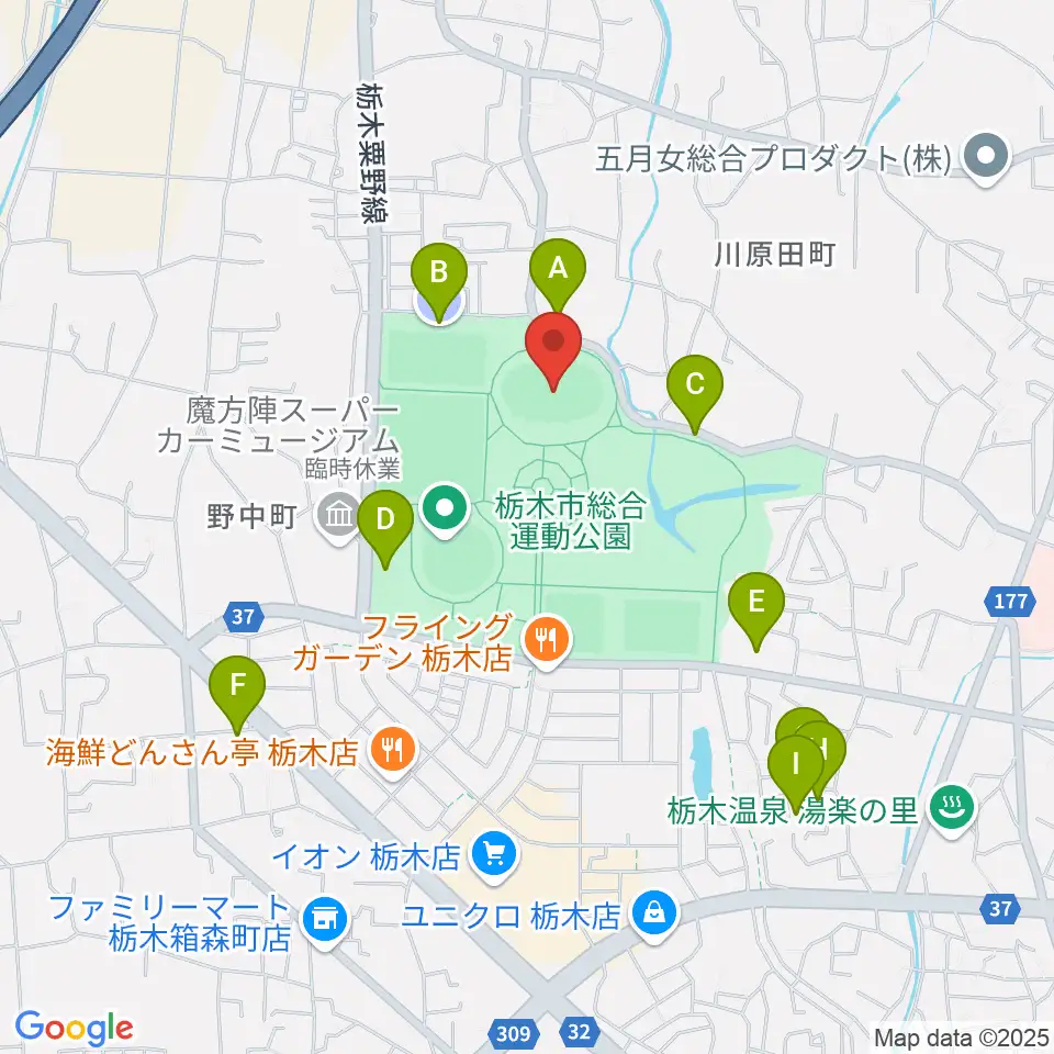 ニッコークリエートスポーツフィールドとちぎ周辺の駐車場・コインパーキング一覧地図