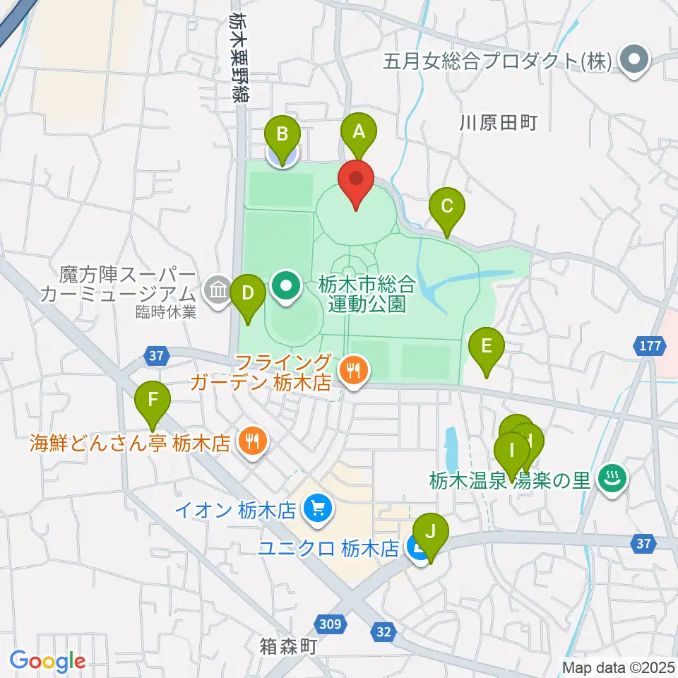 ニッコークリエートスポーツフィールドとちぎ周辺の駐車場・コインパーキング一覧地図
