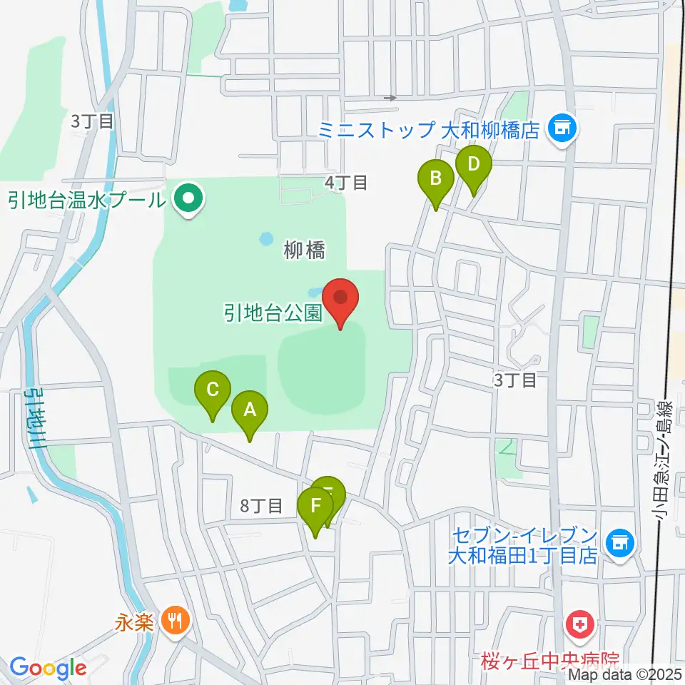 大和スタジアム周辺の駐車場・コインパーキング一覧地図