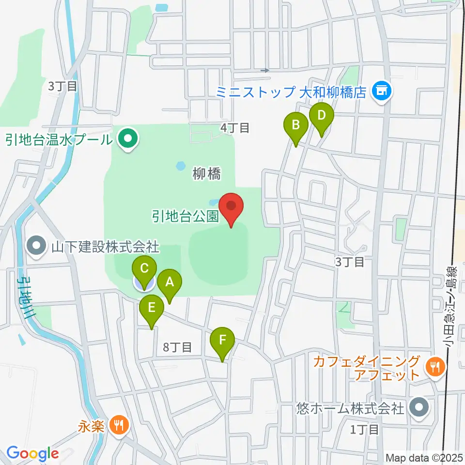 大和スタジアム周辺の駐車場・コインパーキング一覧地図