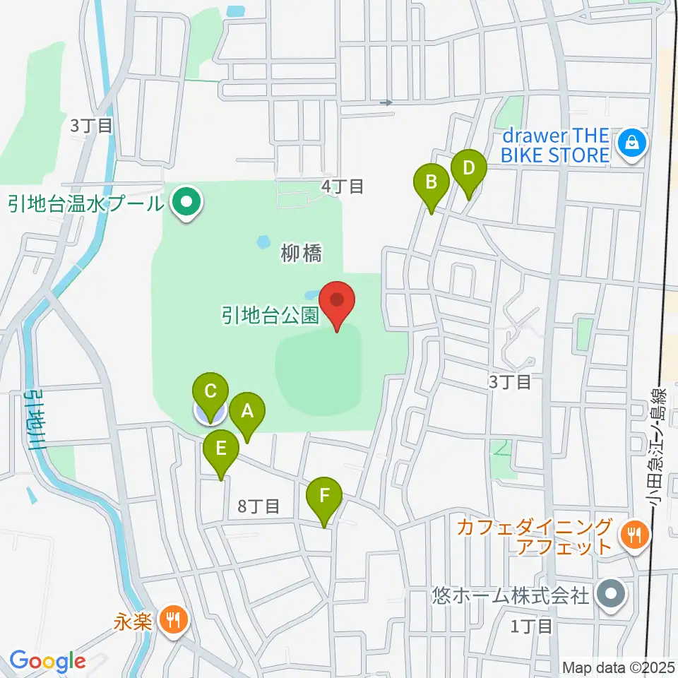 大和スタジアム周辺の駐車場・コインパーキング一覧地図