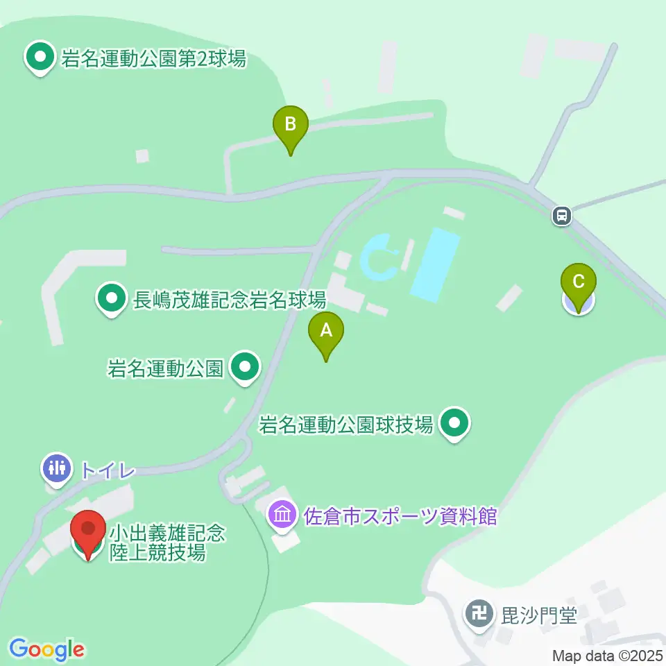 小出義雄記念陸上競技場周辺の駐車場・コインパーキング一覧地図