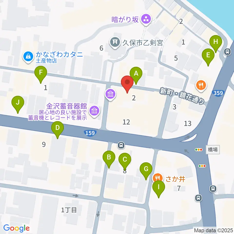 泉鏡花記念館周辺の駐車場・コインパーキング一覧地図
