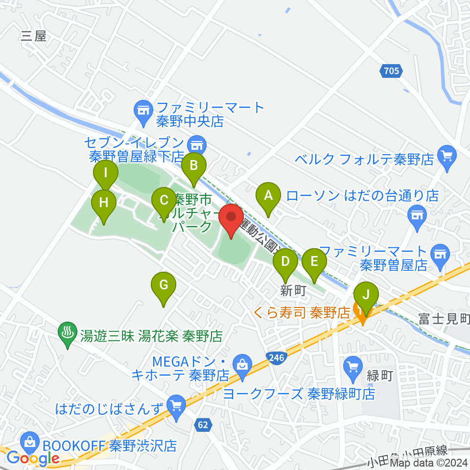 中栄信金スタジアム秦野周辺の駐車場・コインパーキング一覧地図