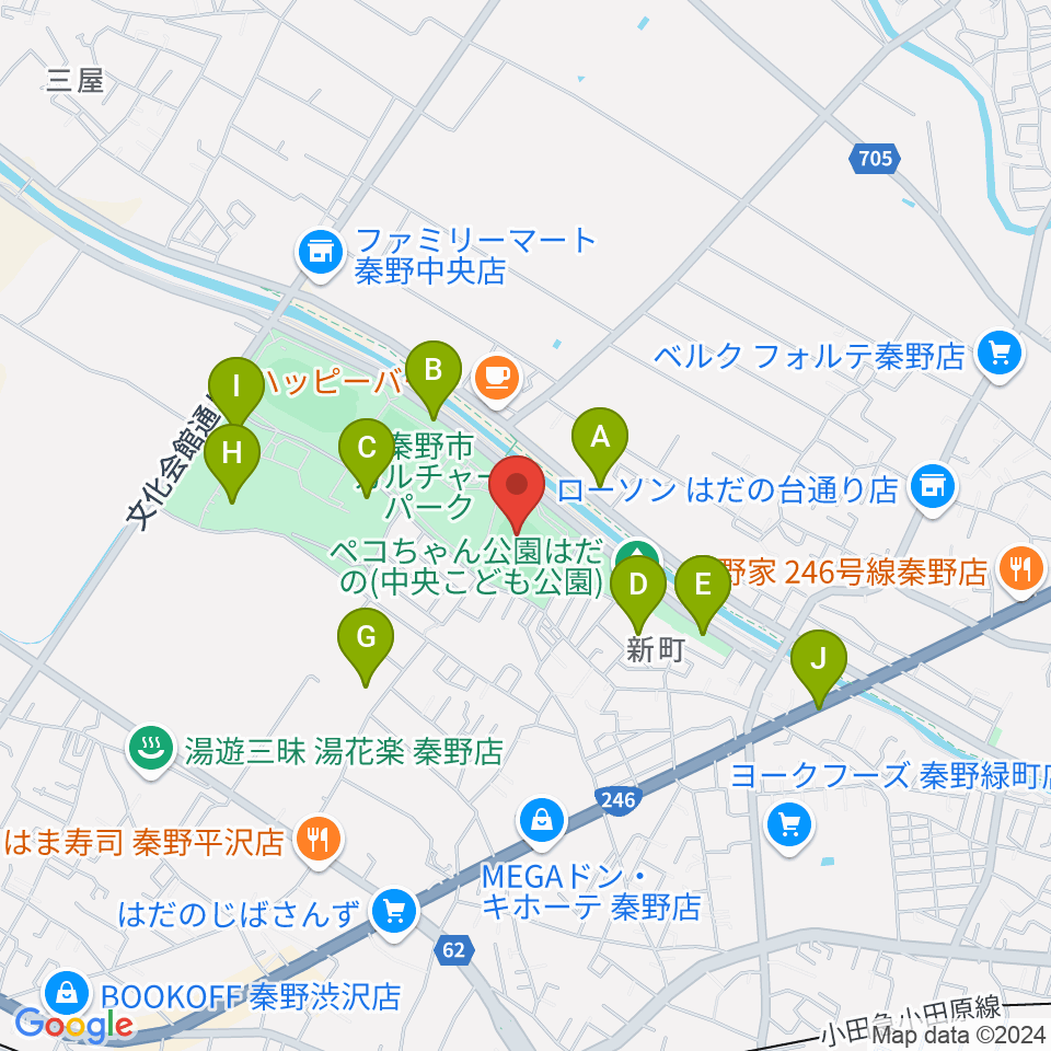 中栄信金スタジアム秦野周辺の駐車場・コインパーキング一覧地図