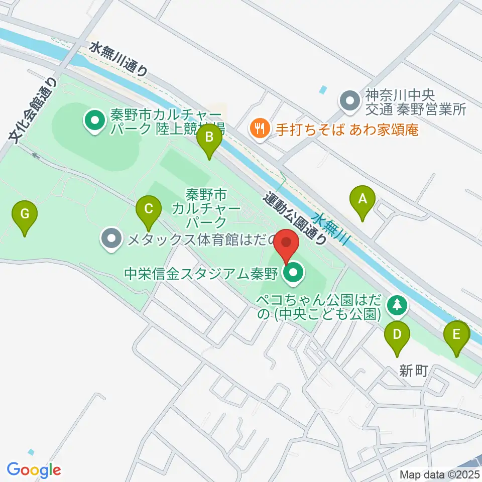 中栄信金スタジアム秦野周辺の駐車場・コインパーキング一覧地図