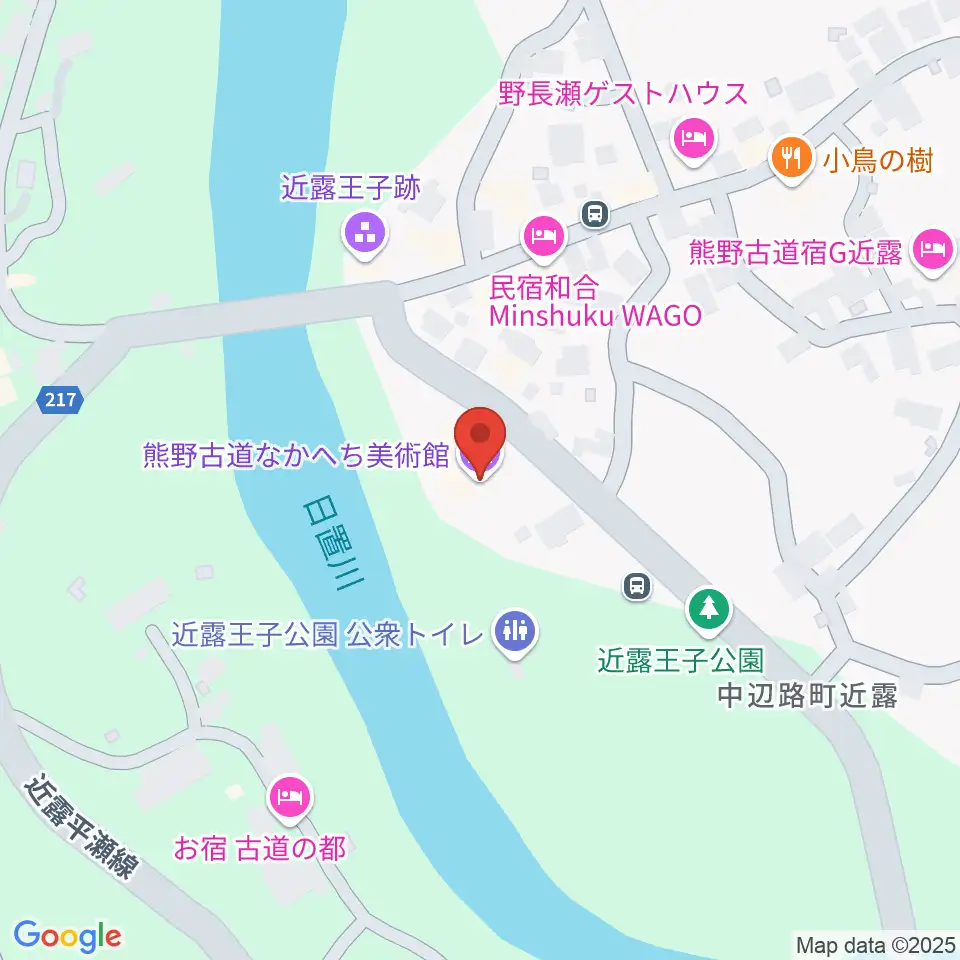 熊野古道なかへち美術館周辺の駐車場・コインパーキング一覧地図