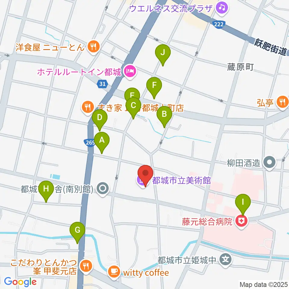 都城市立美術館周辺の駐車場・コインパーキング一覧地図