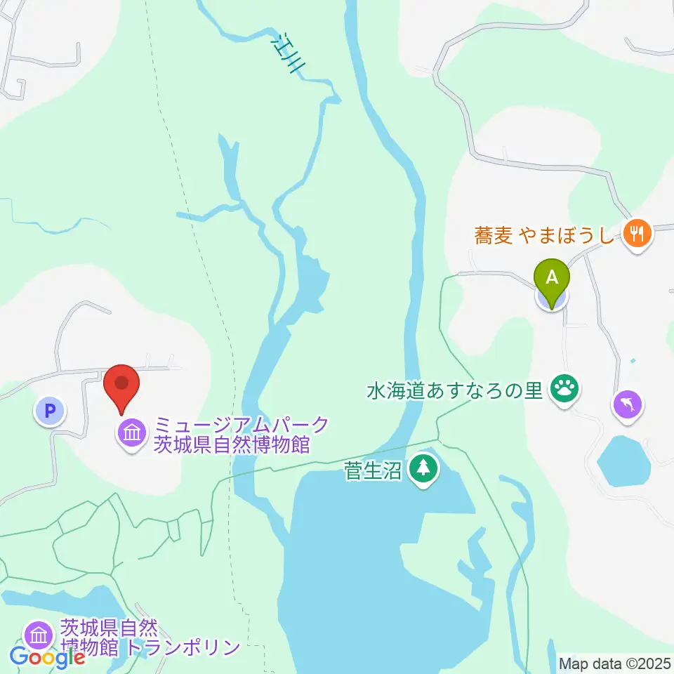 ミュージアムパーク茨城県自然博物館周辺の駐車場・コインパーキング一覧地図