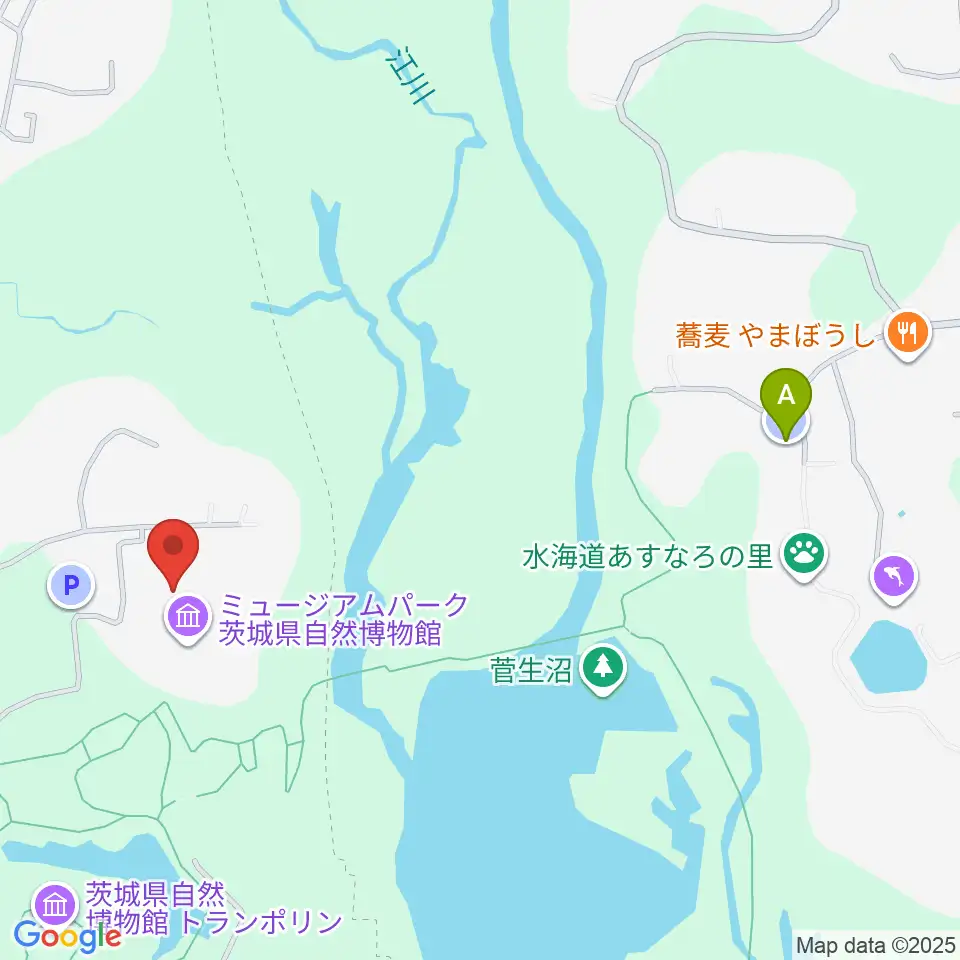 ミュージアムパーク茨城県自然博物館周辺の駐車場・コインパーキング一覧地図