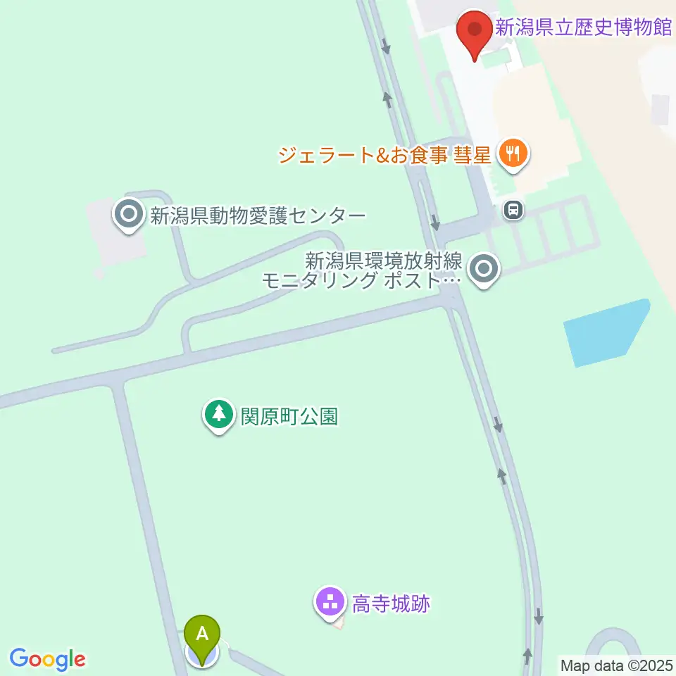 新潟県立歴史博物館周辺の駐車場・コインパーキング一覧地図