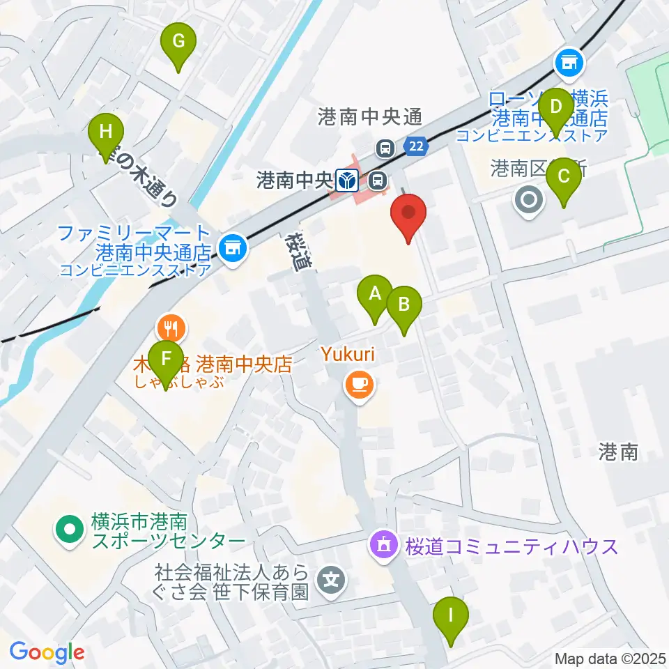 横浜市港南公会堂周辺の駐車場・コインパーキング一覧地図
