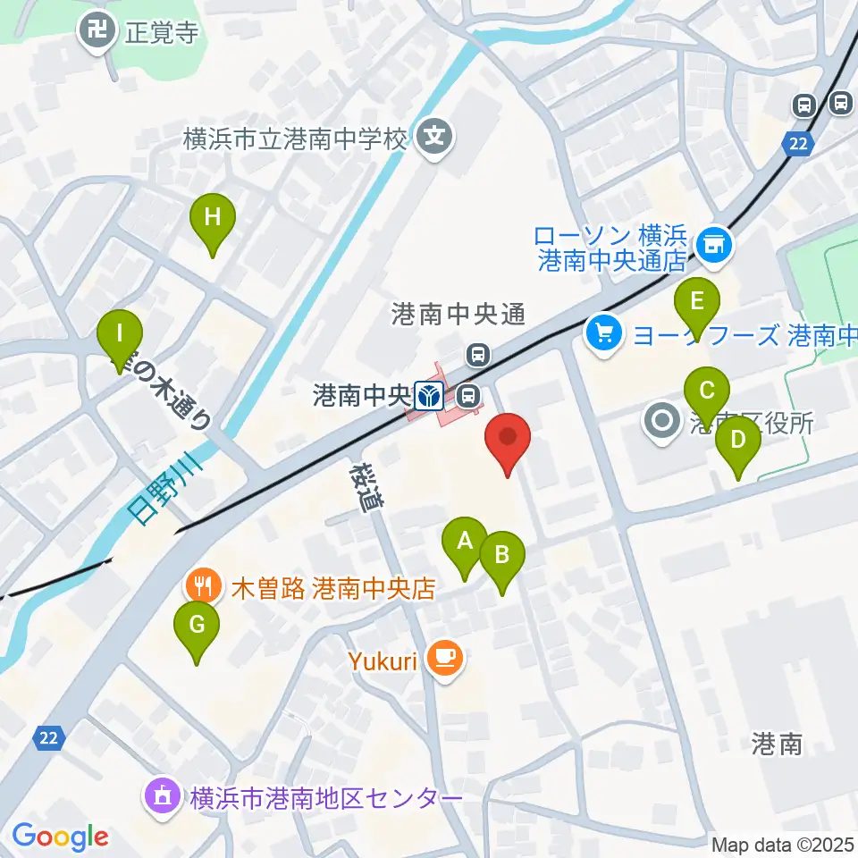 横浜市港南公会堂周辺の駐車場・コインパーキング一覧地図