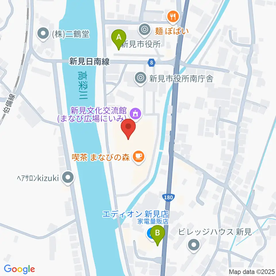 新見文化交流館(まなび広場にいみ)周辺の駐車場・コインパーキング一覧地図
