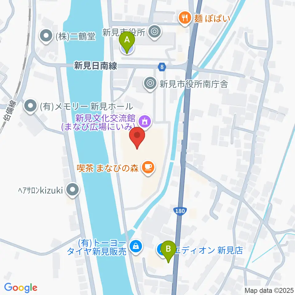 新見文化交流館（まなび広場にいみ）周辺の駐車場・コインパーキング一覧地図