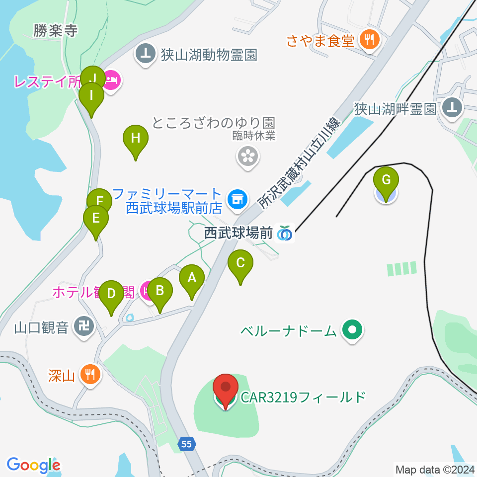 CAR3219フィールド周辺の駐車場・コインパーキング一覧地図