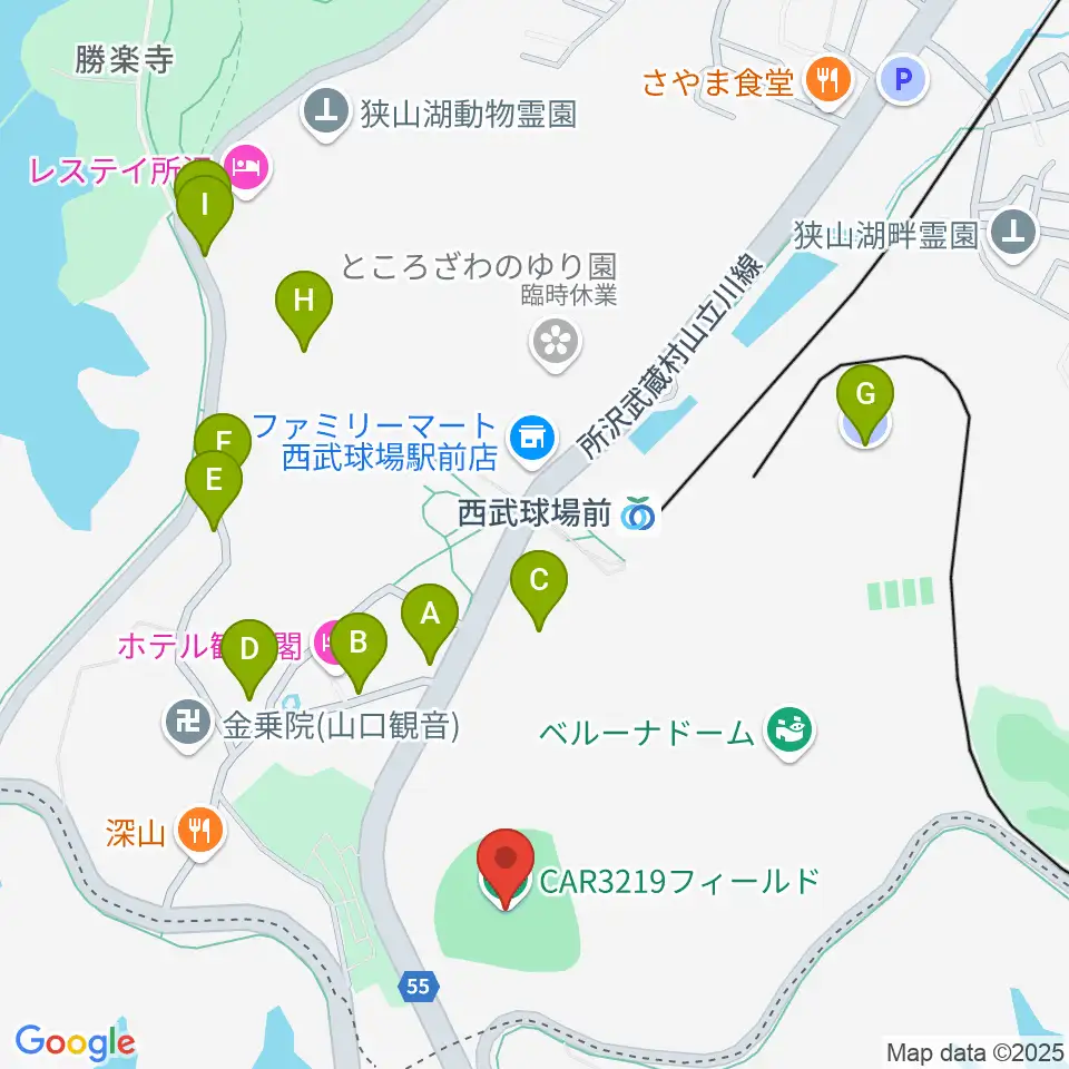CAR3219フィールド周辺の駐車場・コインパーキング一覧地図