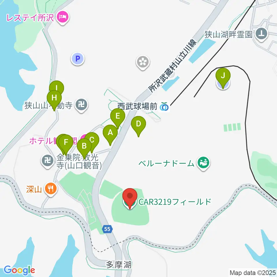 CAR3219フィールド周辺の駐車場・コインパーキング一覧地図