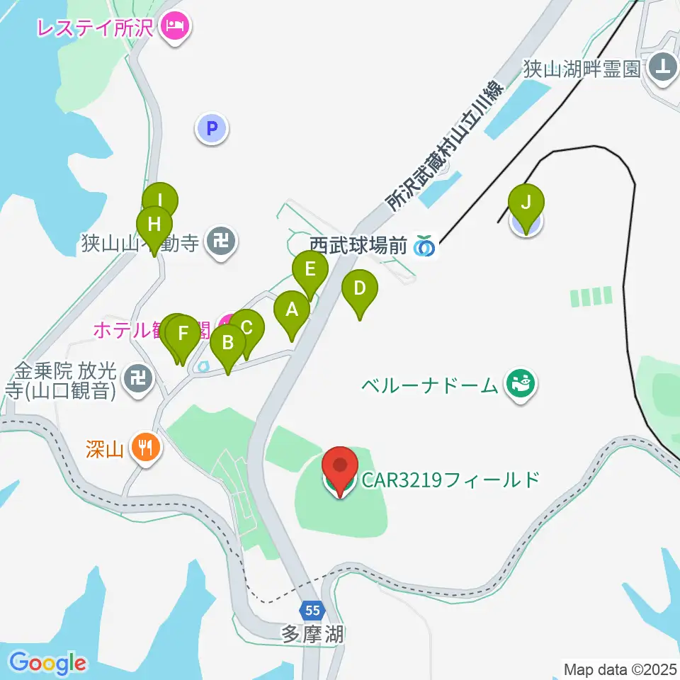 CAR3219フィールド周辺の駐車場・コインパーキング一覧地図