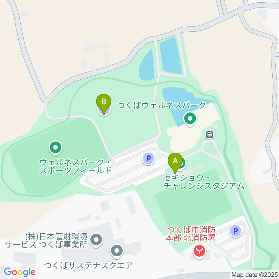 セキショウチャレンジスタジアム周辺の駐車場・コインパーキング一覧地図