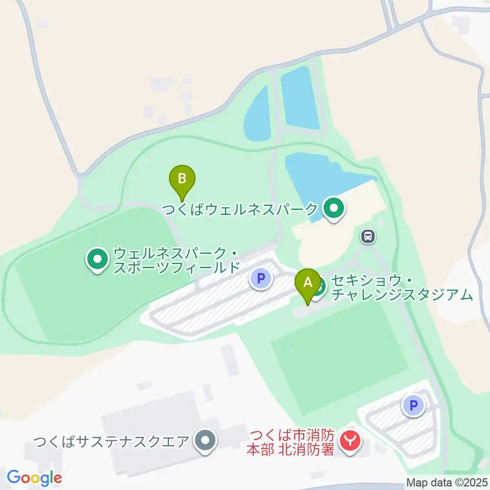 セキショウチャレンジスタジアム周辺の駐車場・コインパーキング一覧地図
