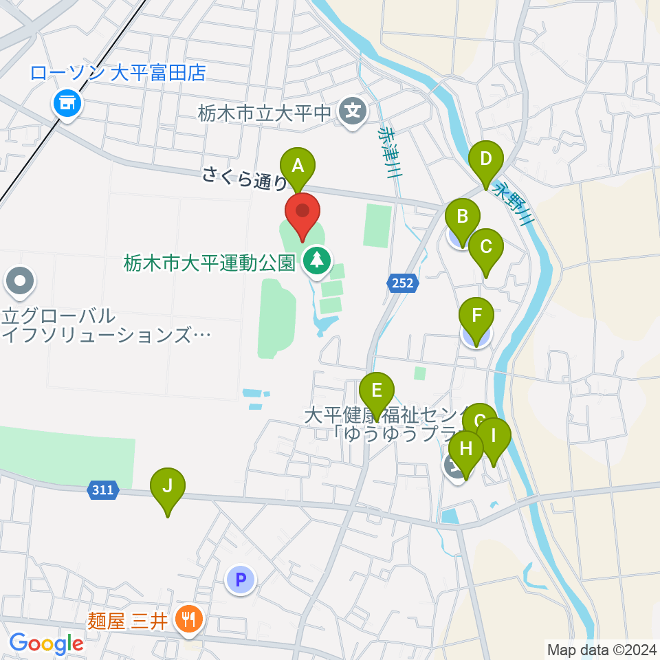 エイジェックさくら球場周辺の駐車場・コインパーキング一覧地図