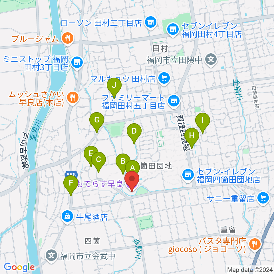 ともてらす早良周辺の駐車場・コインパーキング一覧地図