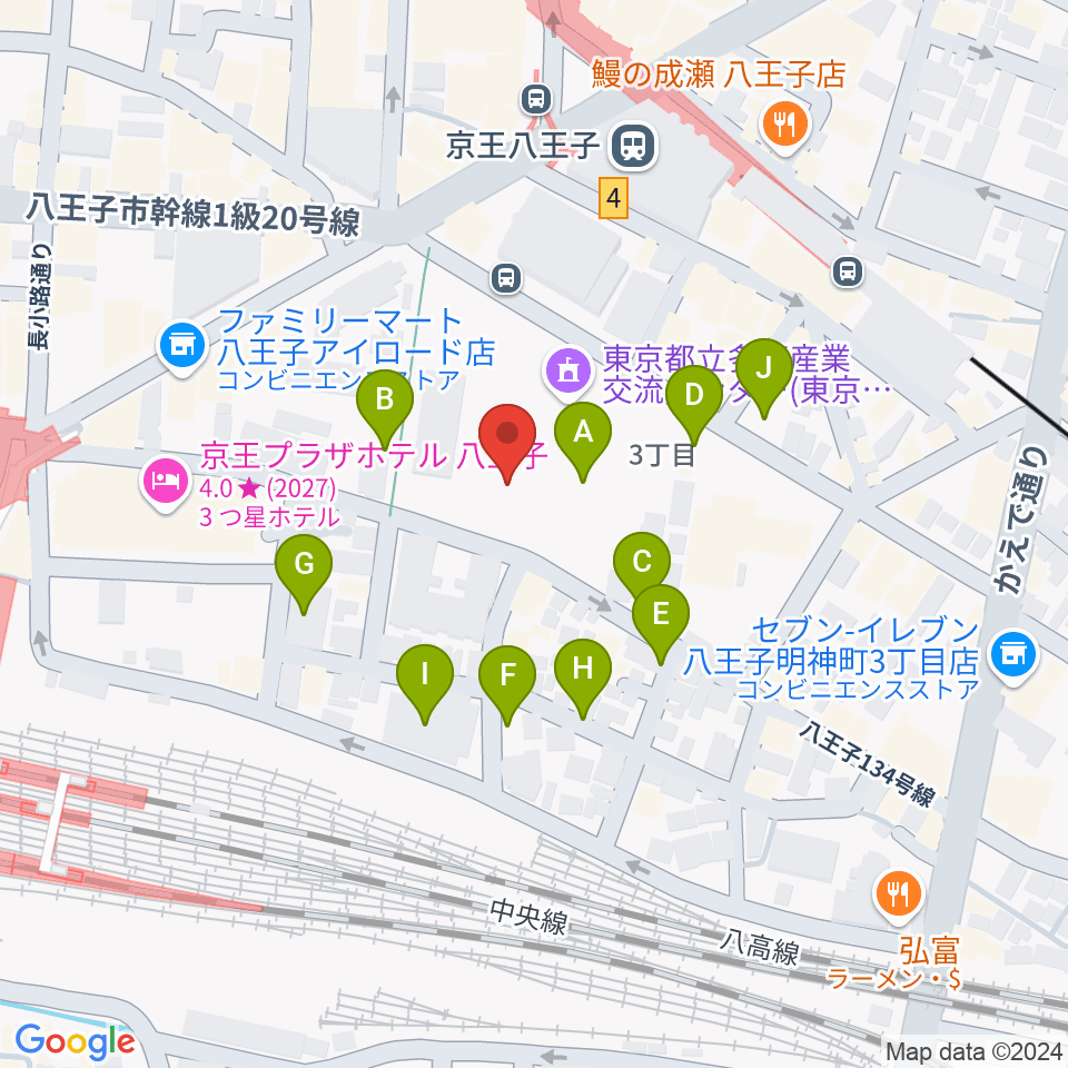 東京たま未来メッセ周辺の駐車場・コインパーキング一覧地図