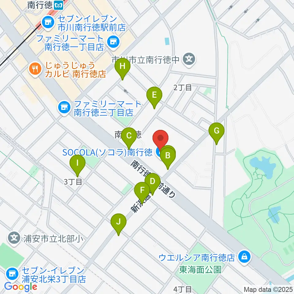 島村楽器SOCOLA 南行徳店周辺の駐車場・コインパーキング一覧地図