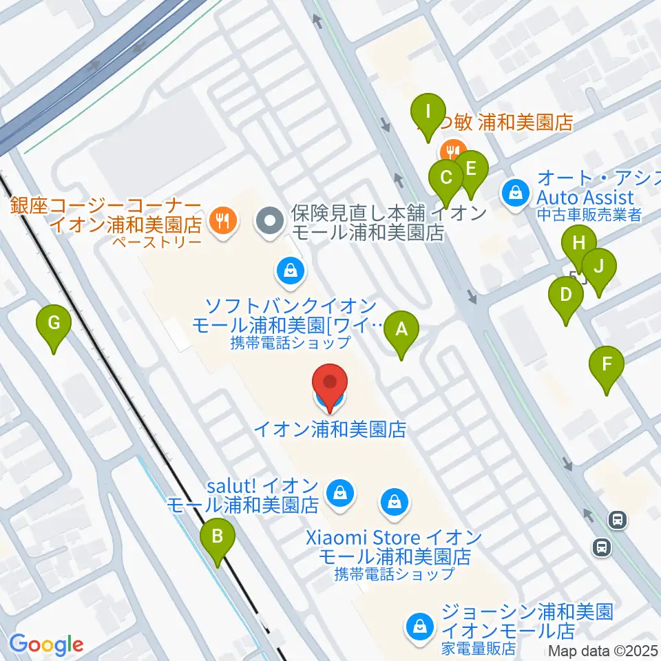 山野楽器イオンモール浦和美園店周辺の駐車場・コインパーキング一覧地図