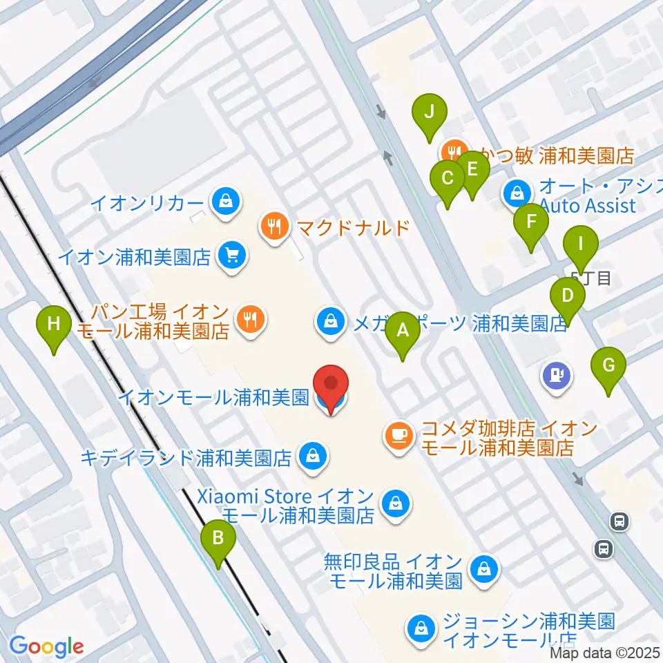 山野楽器イオンモール浦和美園店周辺の駐車場・コインパーキング一覧地図