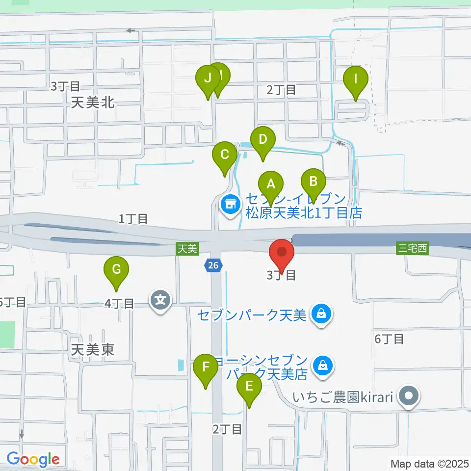 島村楽器 セブンパーク天美店周辺の駐車場・コインパーキング一覧地図
