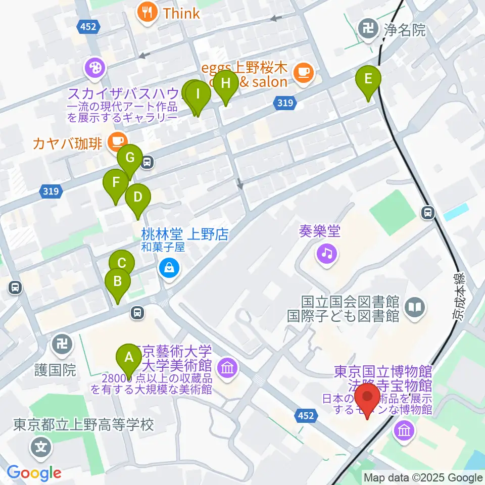 黒田記念館周辺の駐車場・コインパーキング一覧地図