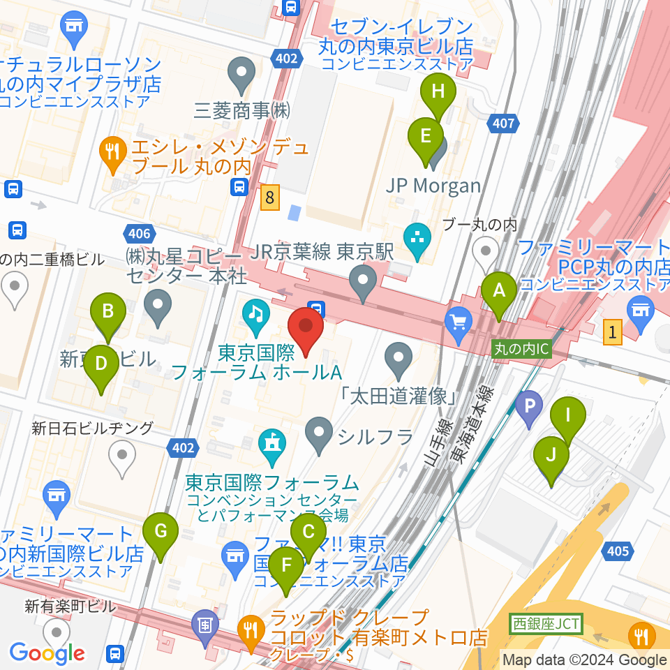 相田みつを美術館周辺の駐車場・コインパーキング一覧地図