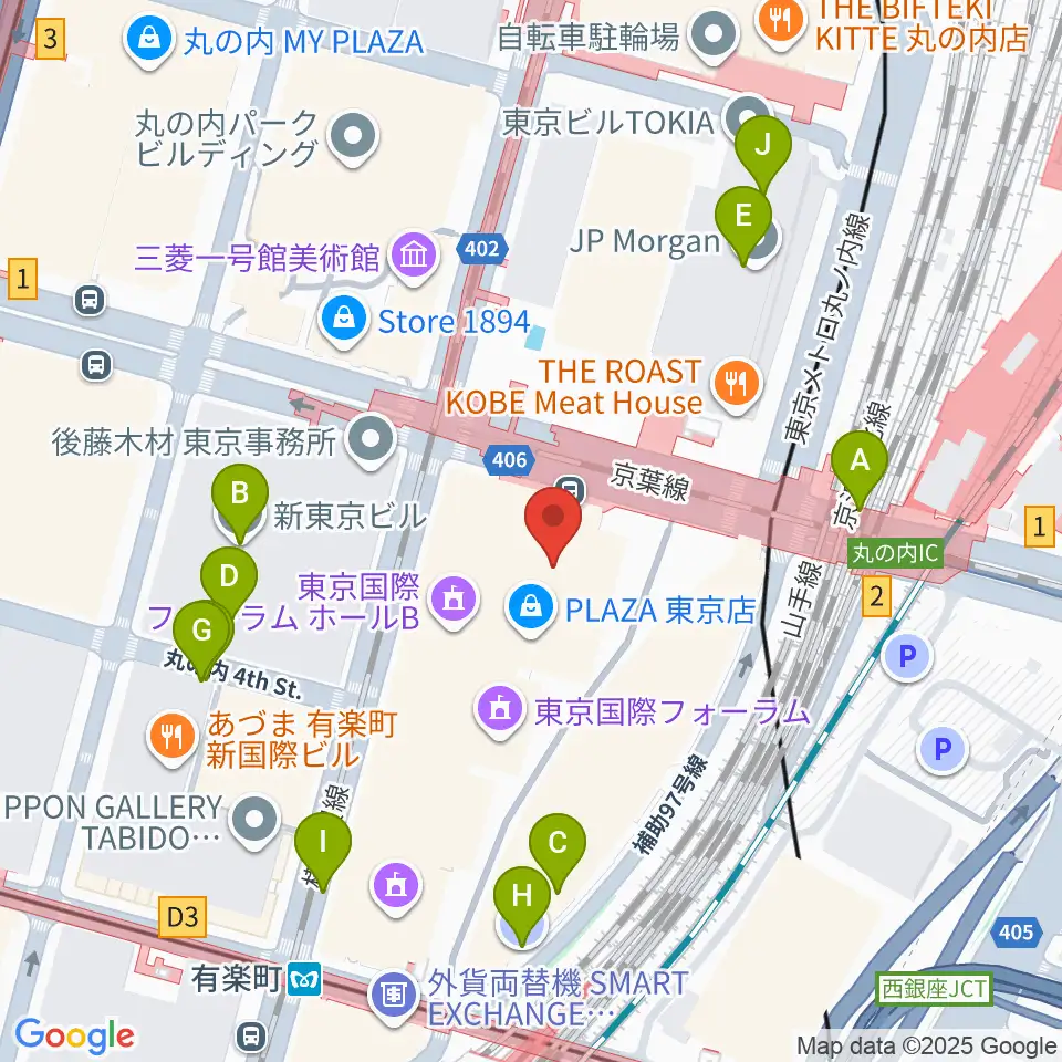 相田みつを美術館周辺の駐車場・コインパーキング一覧地図