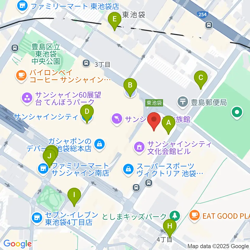 古代オリエント博物館周辺の駐車場・コインパーキング一覧地図