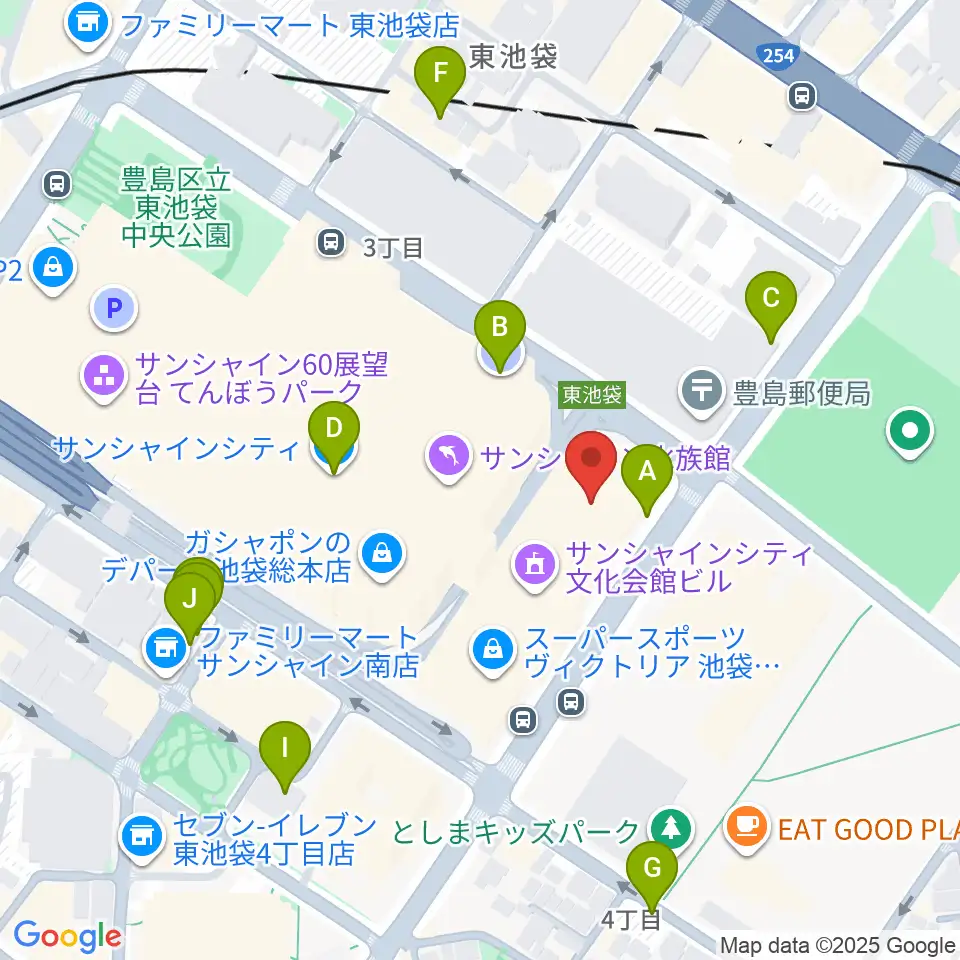 古代オリエント博物館周辺の駐車場・コインパーキング一覧地図
