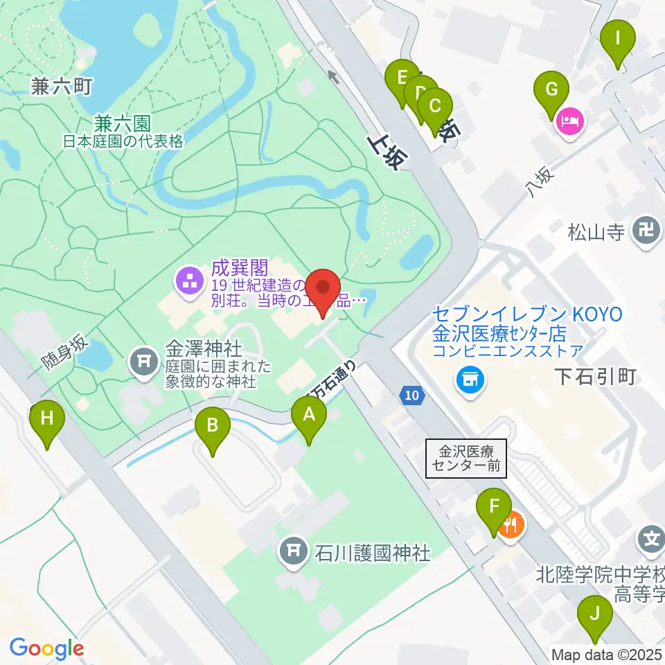 いしかわ生活工芸ミュージアム周辺の駐車場・コインパーキング一覧地図