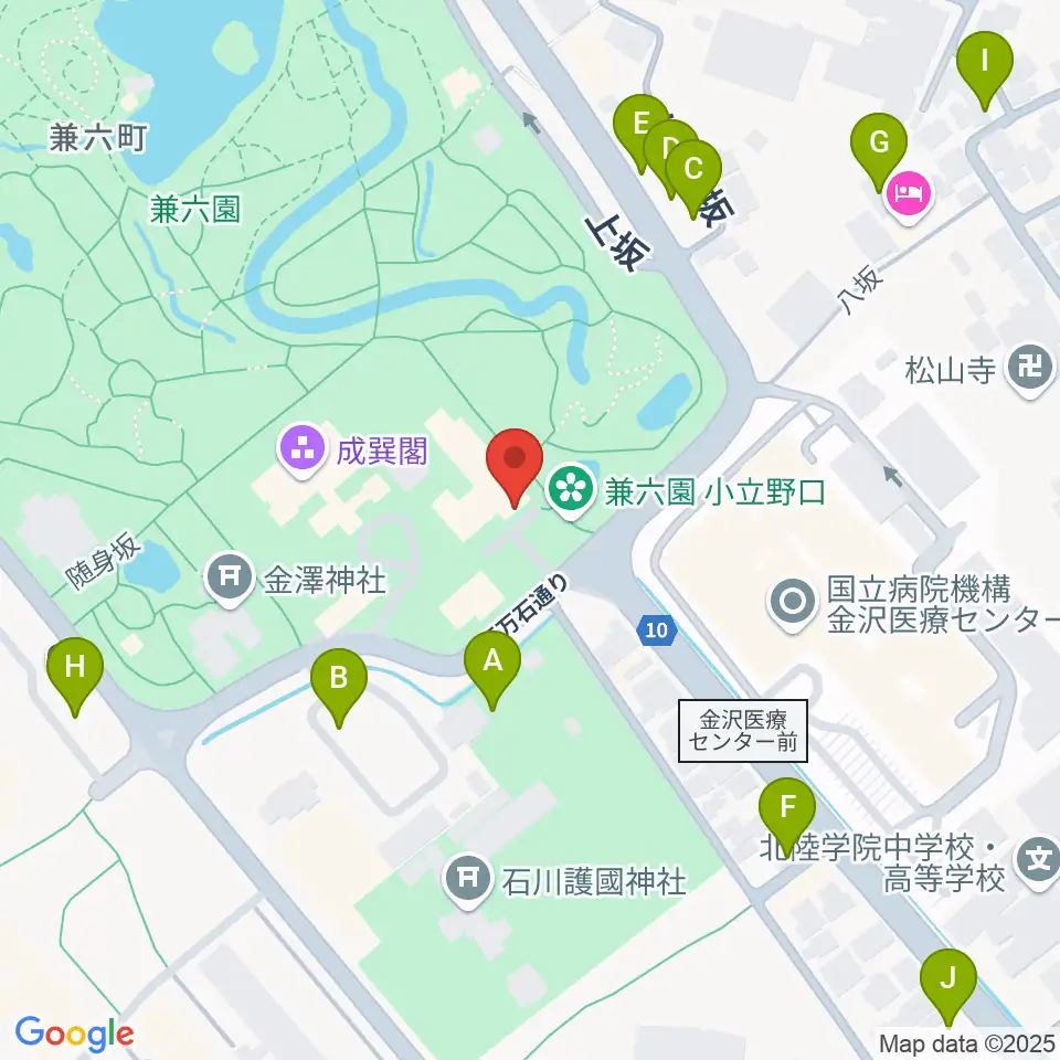 いしかわ生活工芸ミュージアム周辺の駐車場・コインパーキング一覧地図