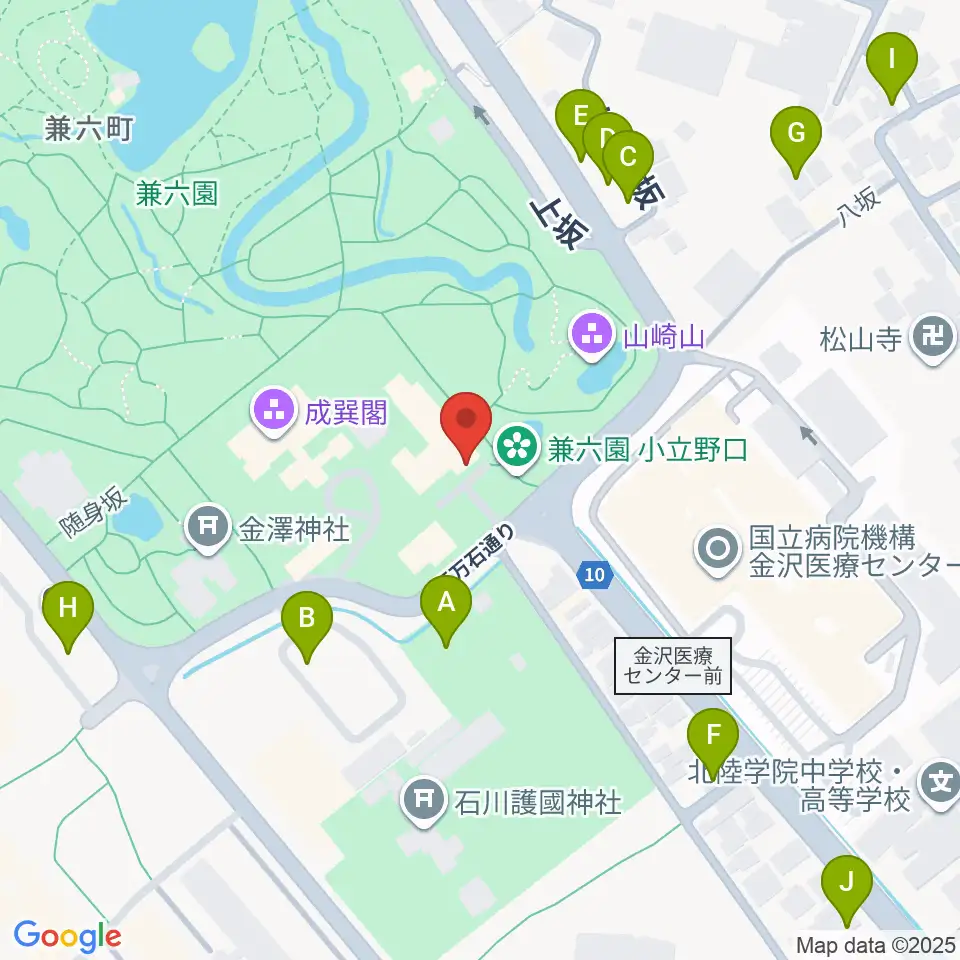 いしかわ生活工芸ミュージアム周辺の駐車場・コインパーキング一覧地図